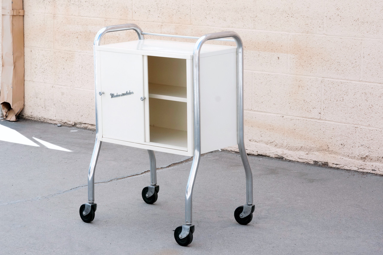 SOLD 1950s Medcosonlator Rolling Medical Cart Rehab Vintage Interiors