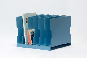 SOLD - 1940s Desktop Memo/ File Holder, Refinished in Sky Blue