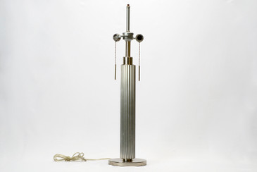 SOLD - Vintage Extruded Aluminum Table Lamp with Chrome Base