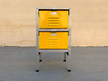 1 x 2 Locker Basket Unit in Yellow Ochre, Newly Fabricated to Order