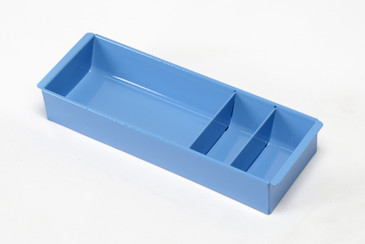 SOLD - Steel Tanker Drawer Insert/ Organizer, Refinished in Bright Blue