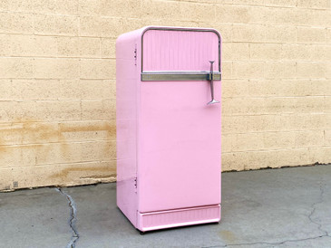 SOLD - 1950s Pink Fridgedaire Refrigerator with Ice Box