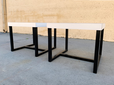 SOLD - Pair of MCM Retro Side Tables, Refinished