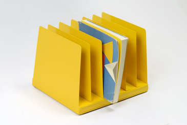 SOLD - Retro Office File Organizer, Refinished in Yellow Ochre