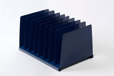 SOLD - Mid Century Desktop Organizer, Refinished in Midnight Blue