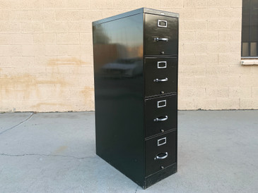 SOLD - 1940s Steelcase File Cabinet with Deco Hardware