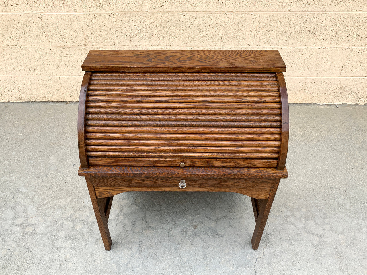 Antique Children's Oak Roll Top Desk, American Craftsman Rehab