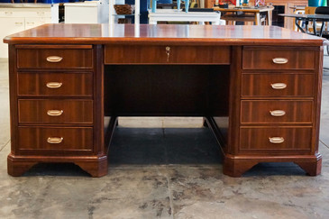 SOLD - Walnut and Rosewood Executive Desk, c. 1930s