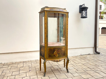 SOLD - Louis XV Style Verni Martin French Cabinet in the Manner of Linke