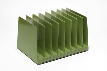 SOLD - Mid Century Desktop File Holder, Refinished in Sage Green