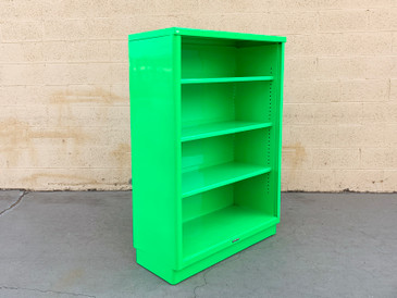 SOLD - Mid Century Tanker Bookcase Refinished in Florence Green