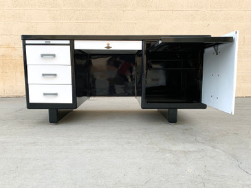 Uncommon Tanker Desk with Typewriter Cabinet, Refinished to Order, Call for Availability