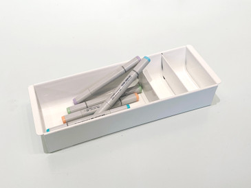 SOLD - Mid Century Steel Desktop Organizer/ Tray, Refinished in Gloss White