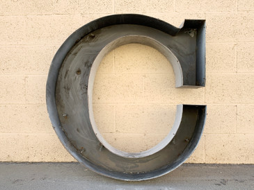 Jumbo Mid Century Channel Letter "C"