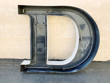 Jumbo Mid Century Channel Letter D