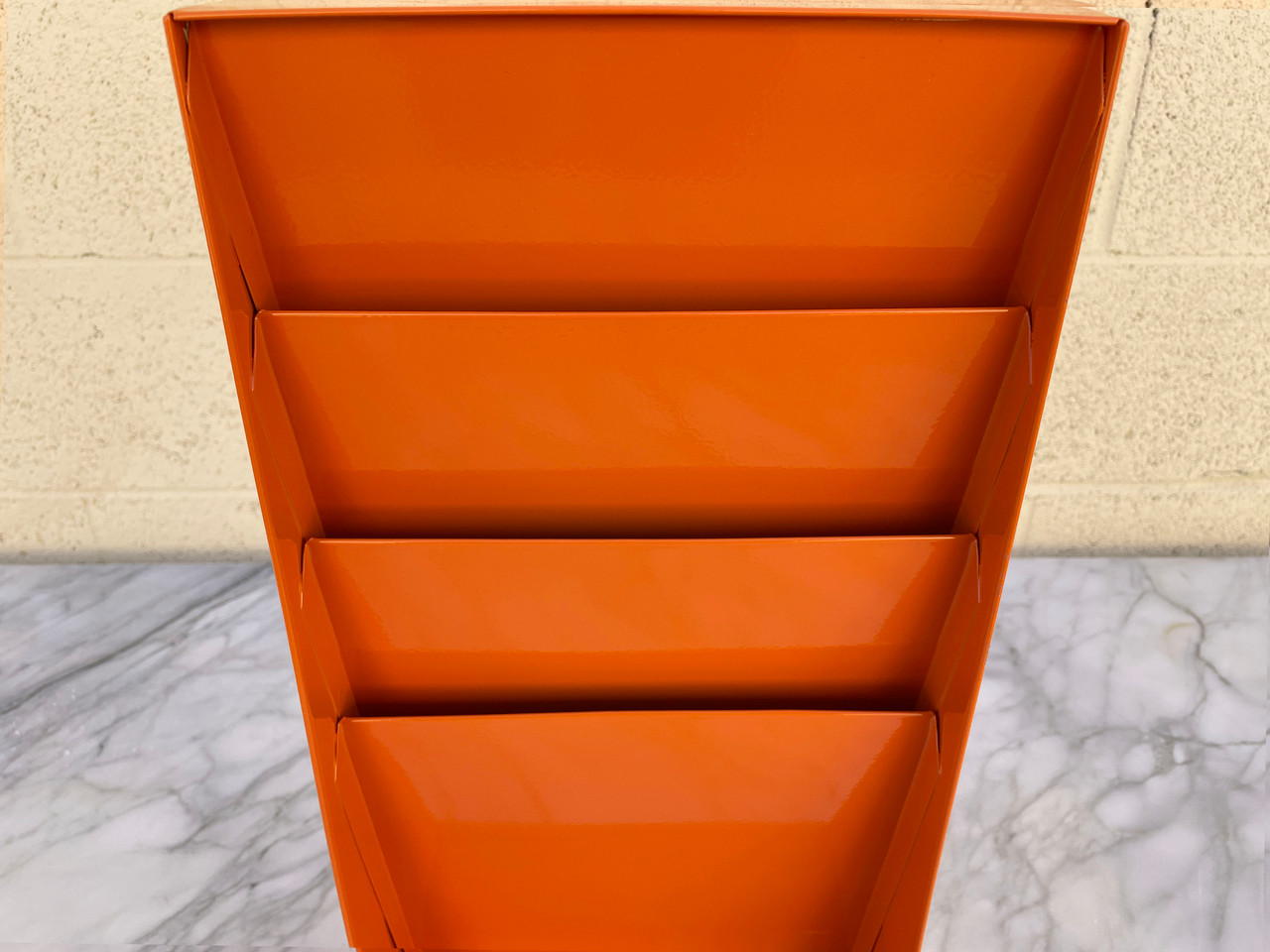 SOLD - VINTAGE VERTICAL 3 SLOT PAPER HOLDER/ MAGAZINE RACK REFINISHED ...