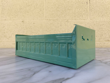 SOLD - 1950s Card File Drawers, Refinished In Pistachio