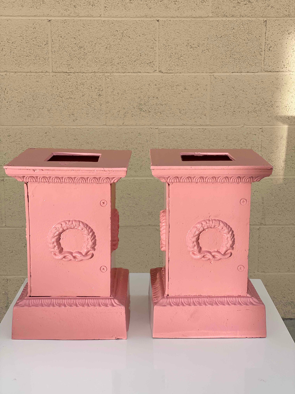 Bright Pink Garden Pedestal Rehab Vintage Interiors