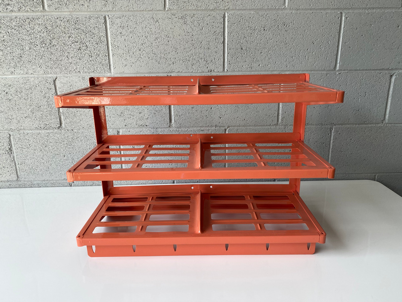 SOLD - Multipurpose Steel Rack Refinished in Coral - Rehab Vintage ...