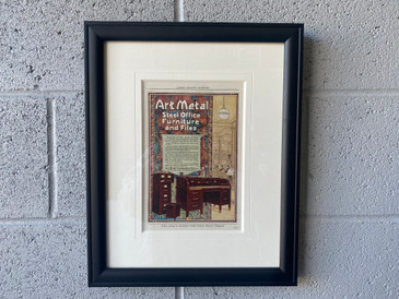 Framed Art Metal Ad - Harper's Magazine 1917