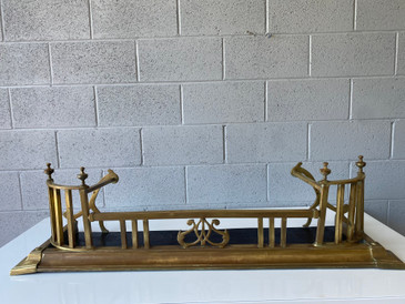 SOLD - Brass Fireplace Fender