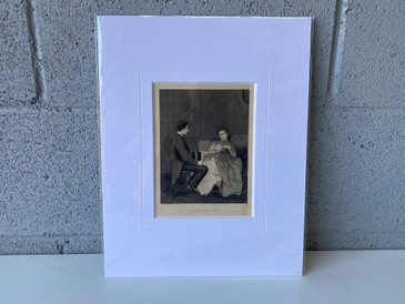 The Bashful Wooer - 1800s Print