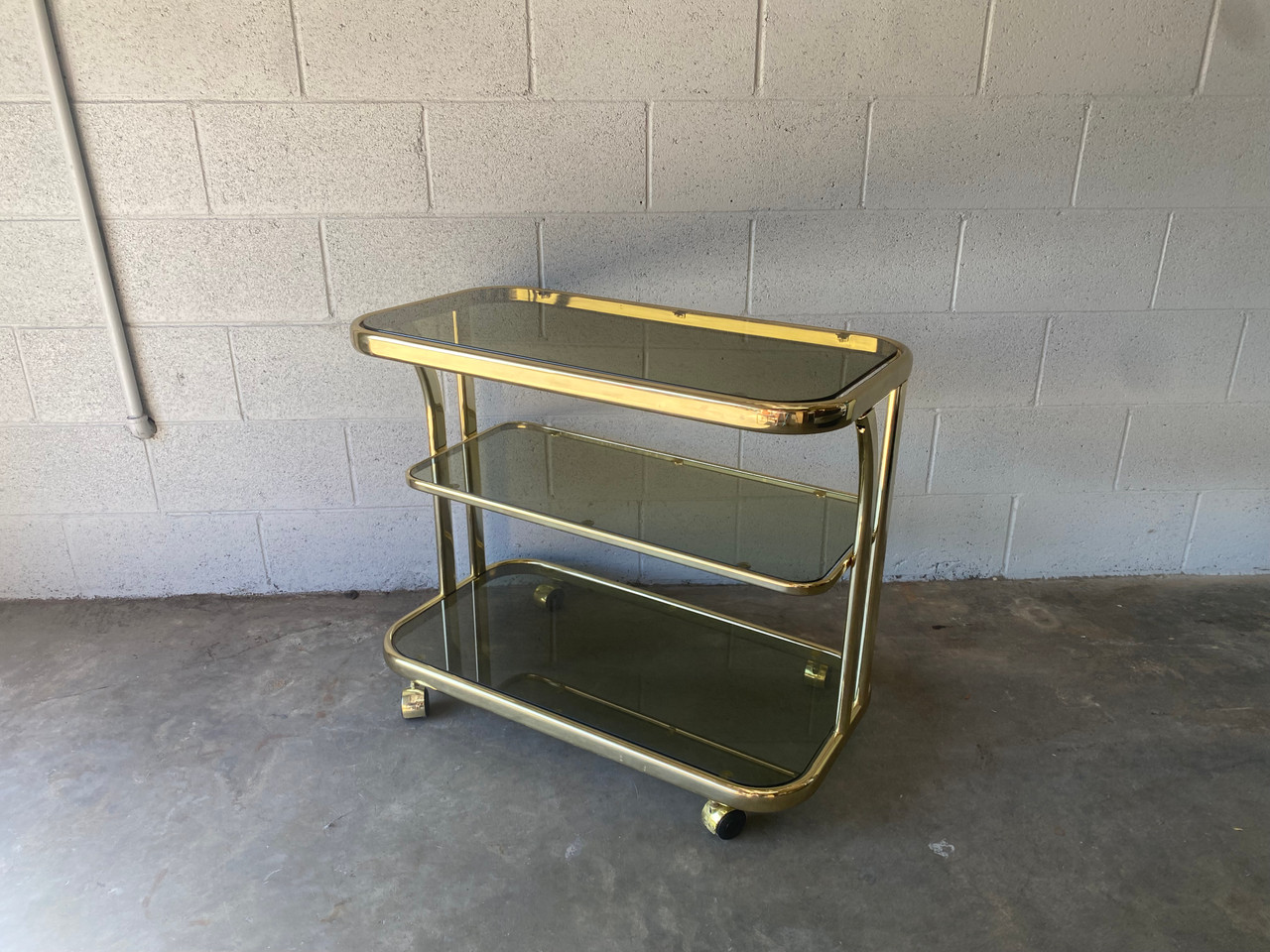 1980s Brass Rolling Cart Rehab Vintage Interiors