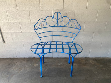 SOLD - Vintage Steel Patio Bench