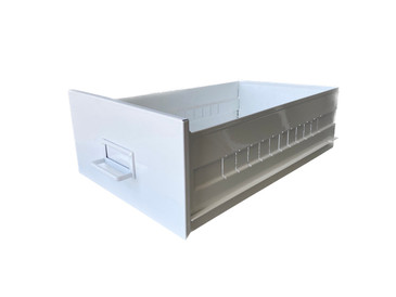 Mid Century Steel Drawer Insert, Repurposed as Organizer / Container, Refinished in WHITE