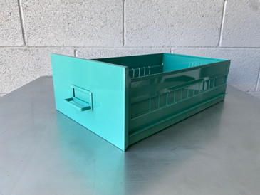 Mid Century Steel Drawer Insert, Repurposed as Organizer / Container, Refinished in SPEARMINT