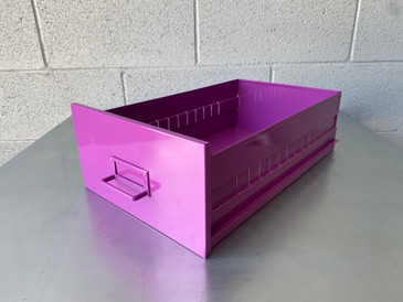 Mid Century Steel Drawer Insert, Repurposed as Organizer / Container, Refinished in MAGENTA