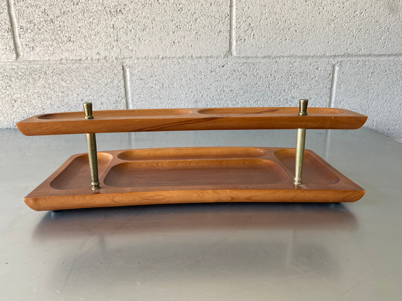 SOLD MidCentury Modern Wooden Valet Tray, Jewelry Tray, CatchAll