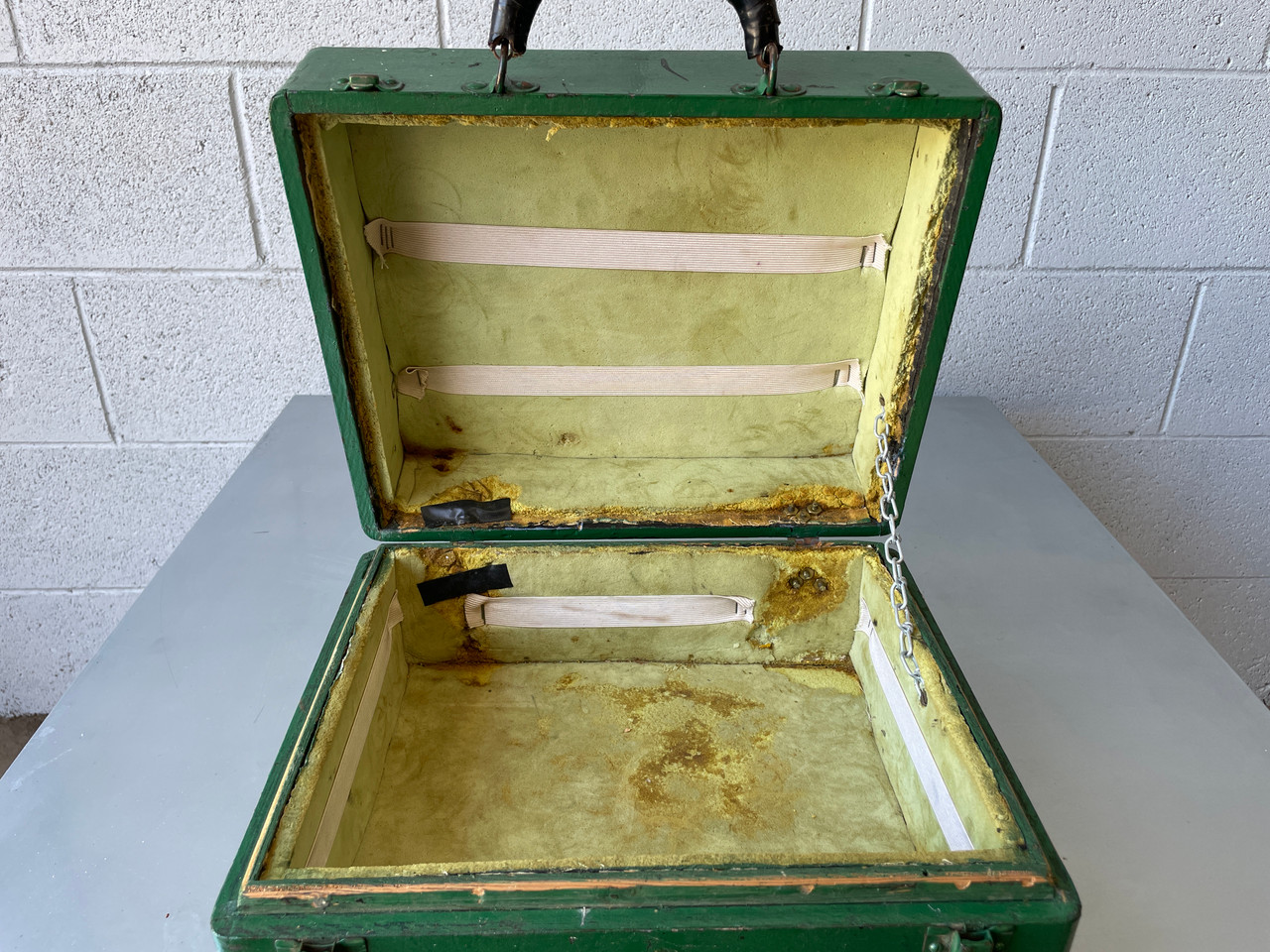 SOLD Mid Century Franzen Briefcase in Green Rehab Vintage Interiors