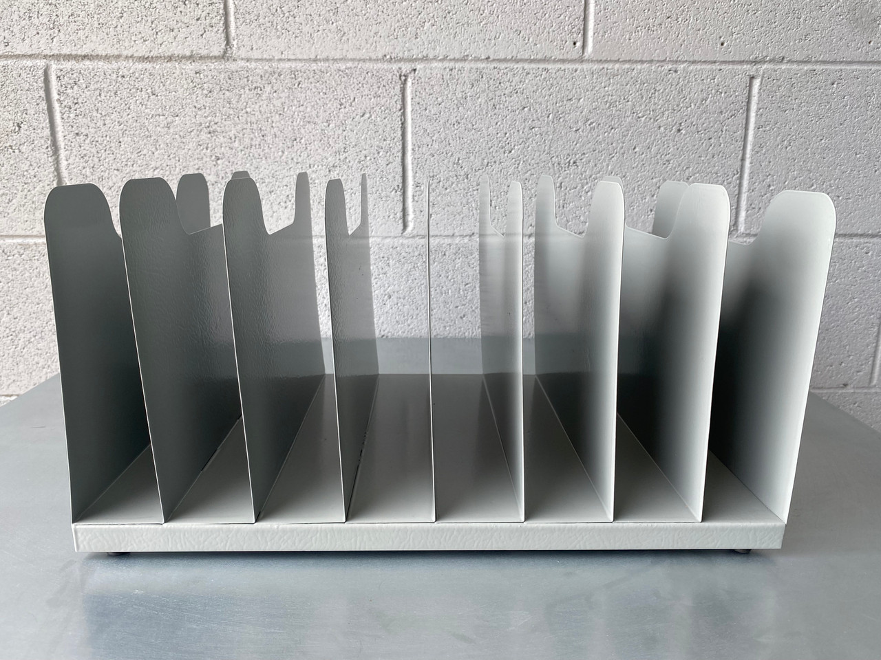 Mid Century 8 Slot Desktop / File / Paper Organizer, Refinished in