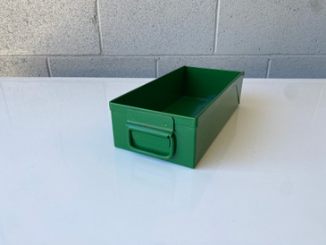 SOLD - 1950s Card File Drawer, Refinished In Kelly Green