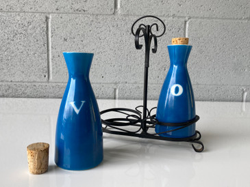 SOLD - Takahashi Mid Century Oil and Vinegar Bottles, Pair