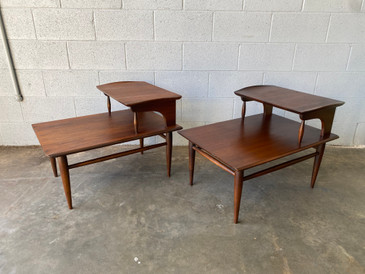 1960s Basset Furniture Mid Century End Tables, Pair 