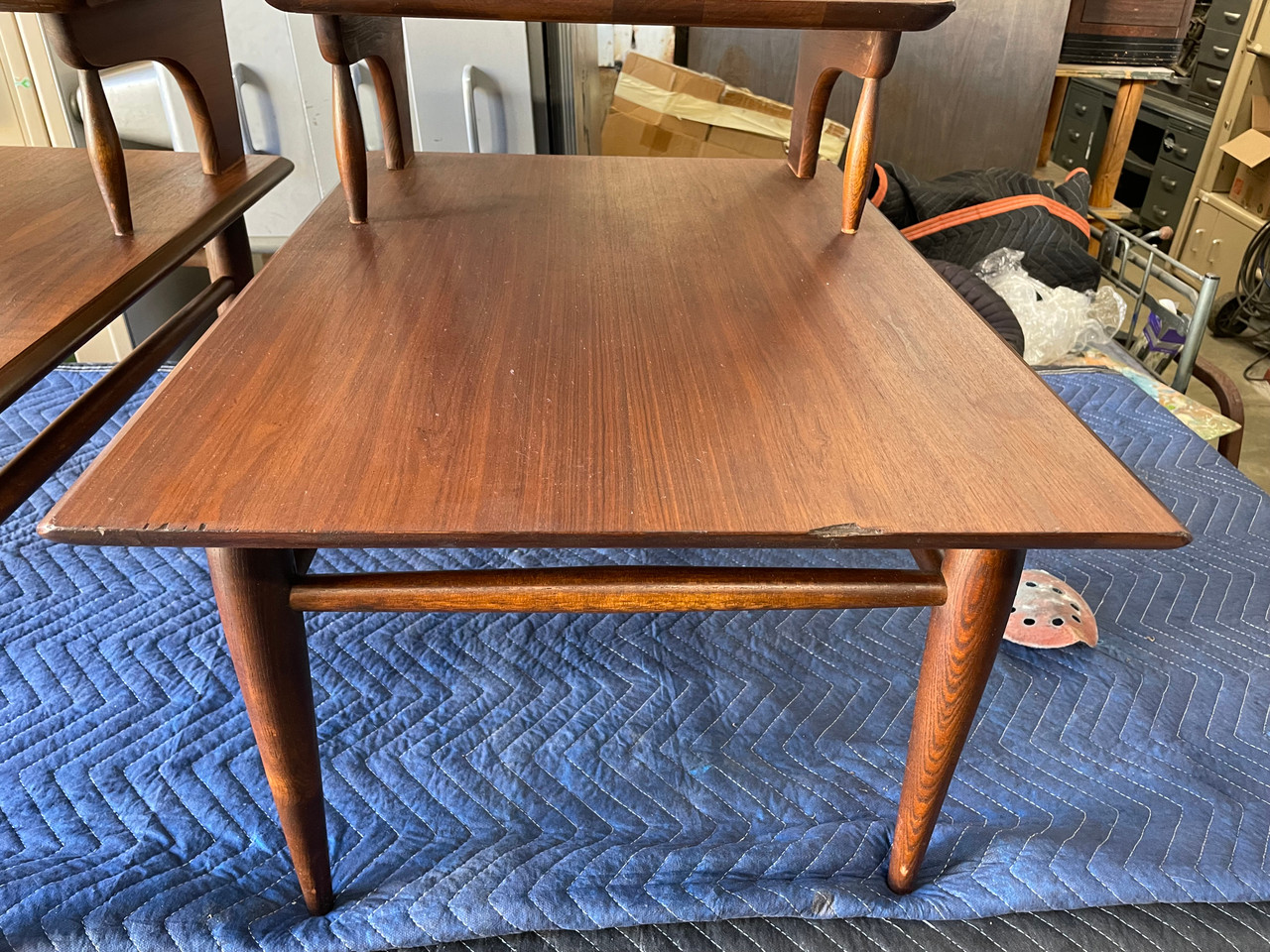 SOLD - 1960s Basset Furniture Mid Century End Tables, Pair - Rehab