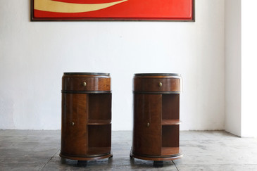 SOLD - Streamlined Art Deco End Tables by Rockford, c. 1930s