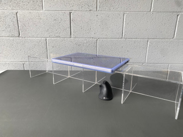 SOLD - Acrylic 4 Tier Organizer Shelf / Corner Shelf / Monitor Stand 