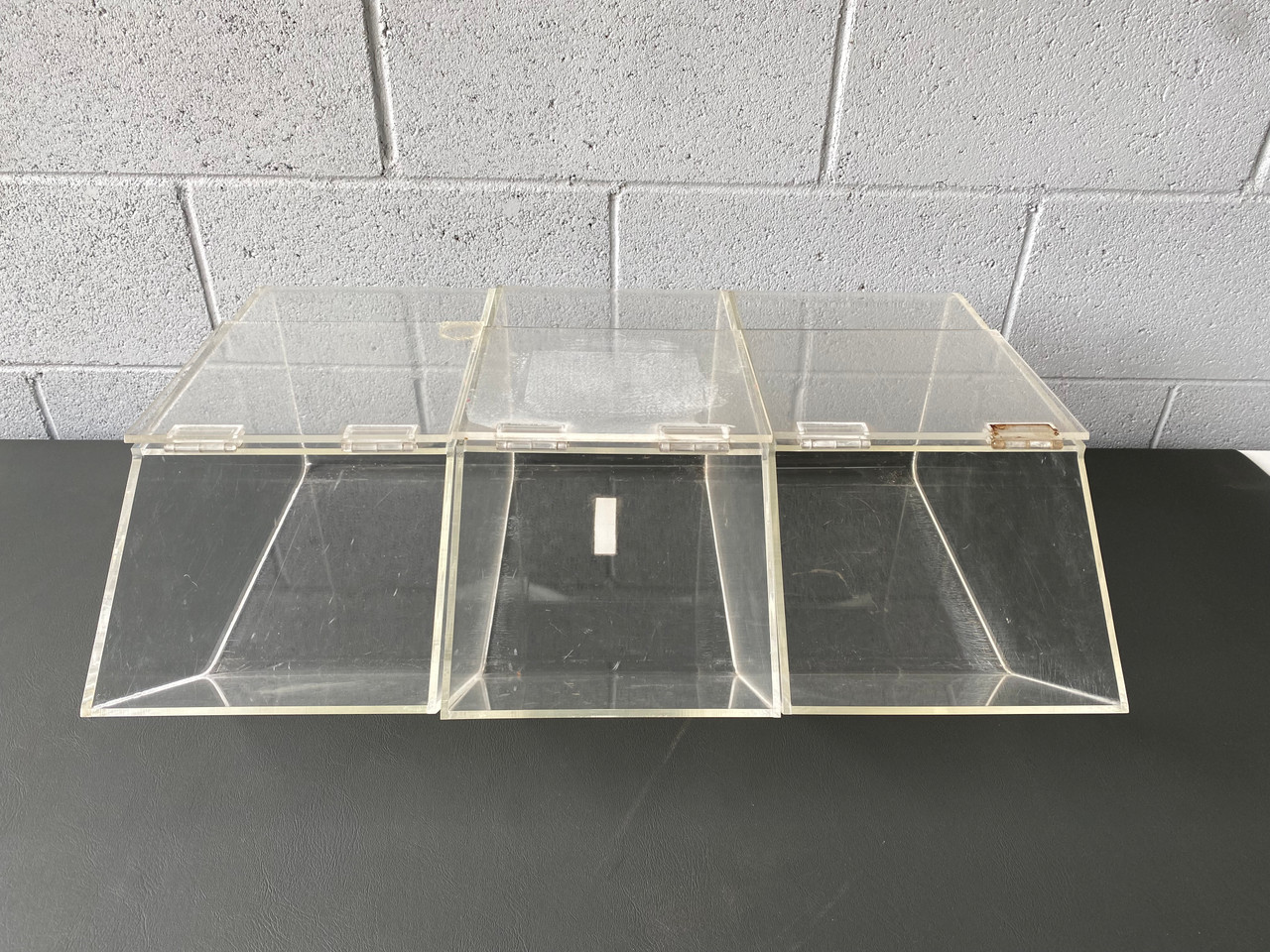Acrylic Display / Storage Bin w/ Lift open top Rehab Vintage Interiors