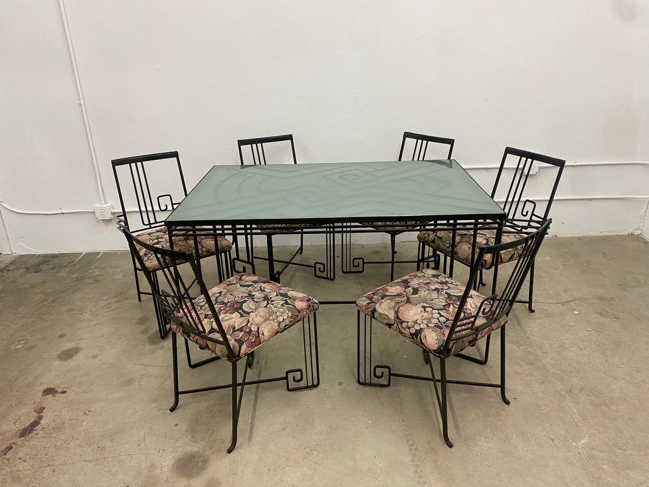 Art Deco Revival ‘Biltmore’ Wrought Iron Table Chairs by Marina McDonald  Jazz Furniture