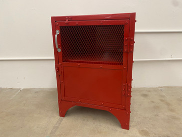 SOLD - Vintage Industrial Storage Cabinet in Red