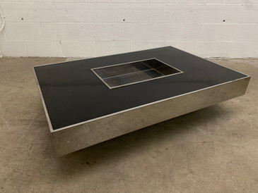 SOLD - Willy Rizzo Chrome Coffee / Cocktail Table