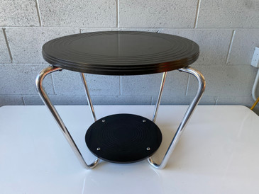 SOLD - Chrome & Bakelite Art Deco Side Table