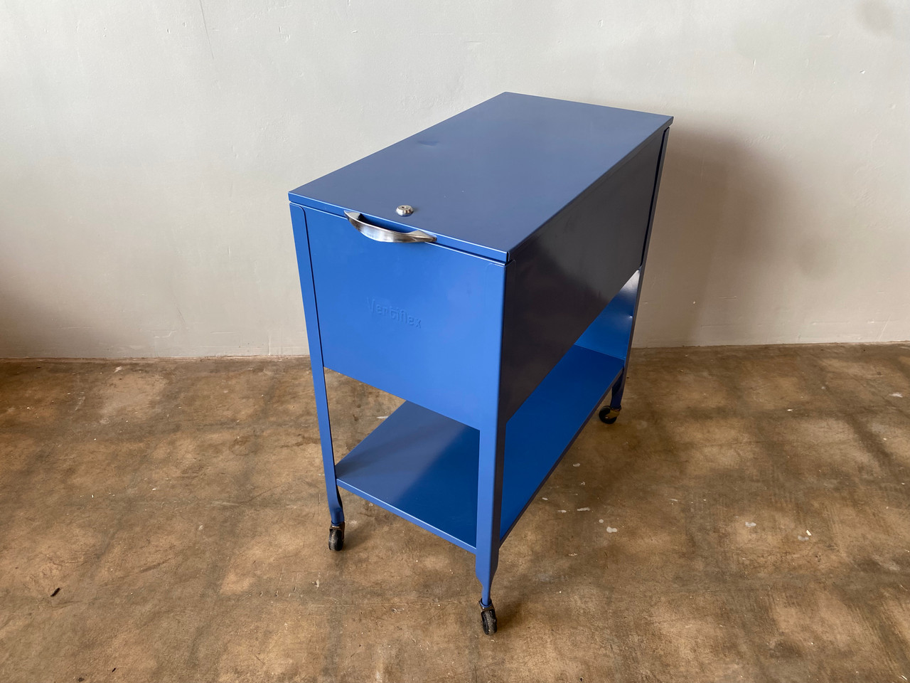 SOLD Mid Century Vertiflex Steel Rolling File Rehab Vintage