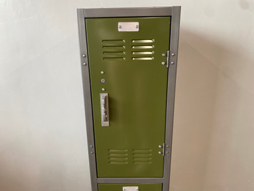 SOLD - Mid Century Worley Green Vertical Locker Unit