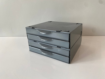 SOLD - Vintage Equipto Industrial Steel 3 Drawer Craft Organizer 