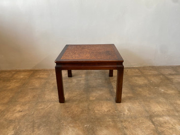 SOLD - 1950s Dunbar Mahogany And Cork End Table