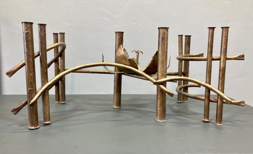 1970's Sculptural Lotus Blossom Coffee Table Base